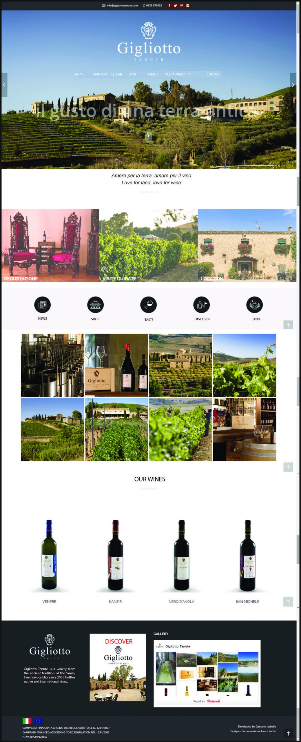 WEB SITE WINERY GIGLIOTTO 2016